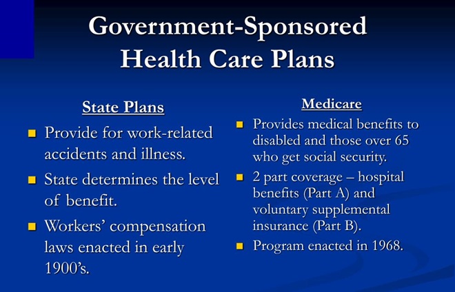 government sponsored health care plans